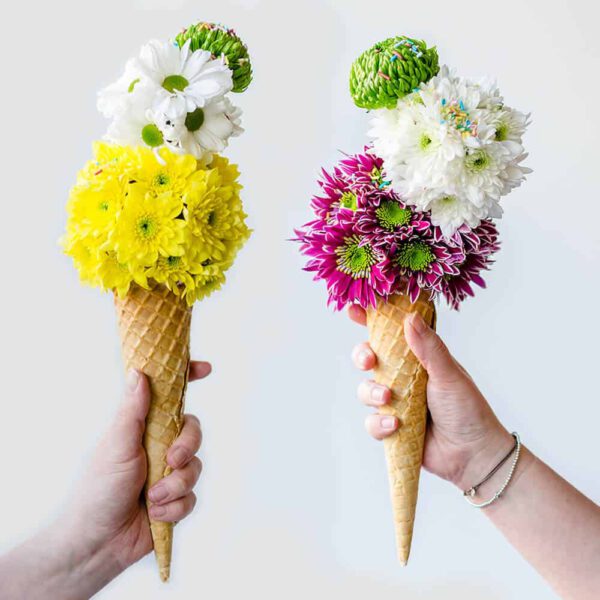 Unique Floral Sculptures Made With Chrysant Pina Colada - ice cream design on thursd