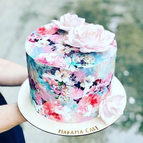 Floral Cakes That Are Too Pretty to Eat Painted Cake