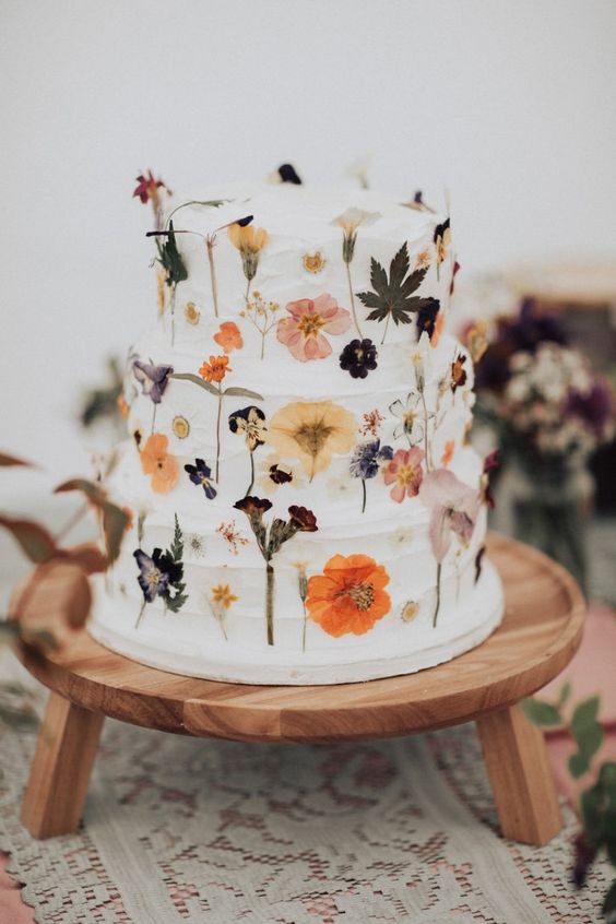 Floral Cakes That Are Too Pretty to Eat Pressed Flowers