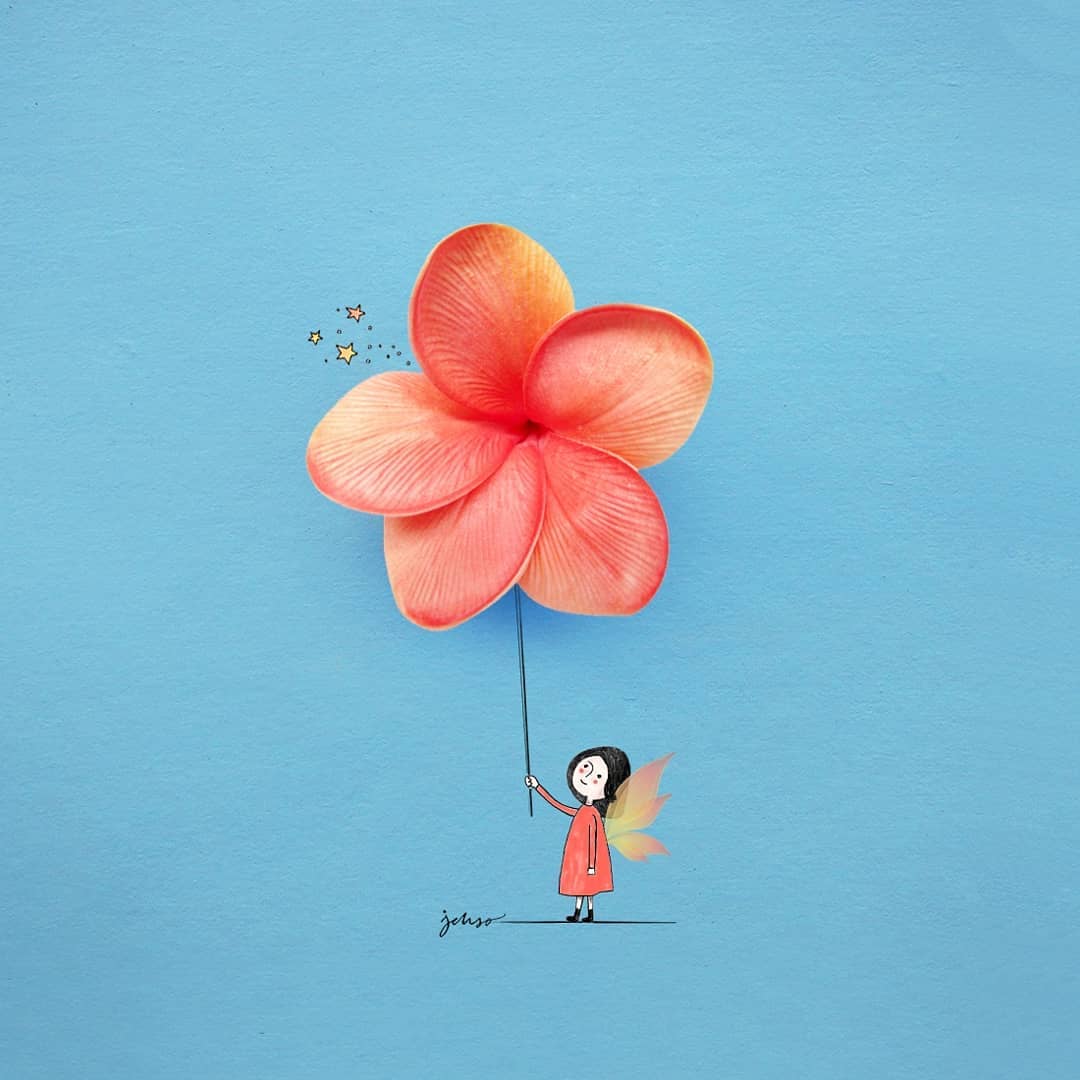 Jesuso Ortiz Turns Flowers and Everyday Objects Into Art Flower Drawing