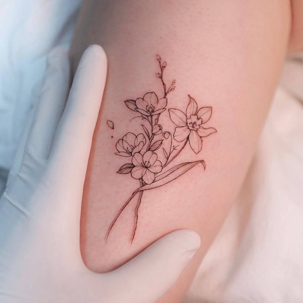 narcissus flower tattoos