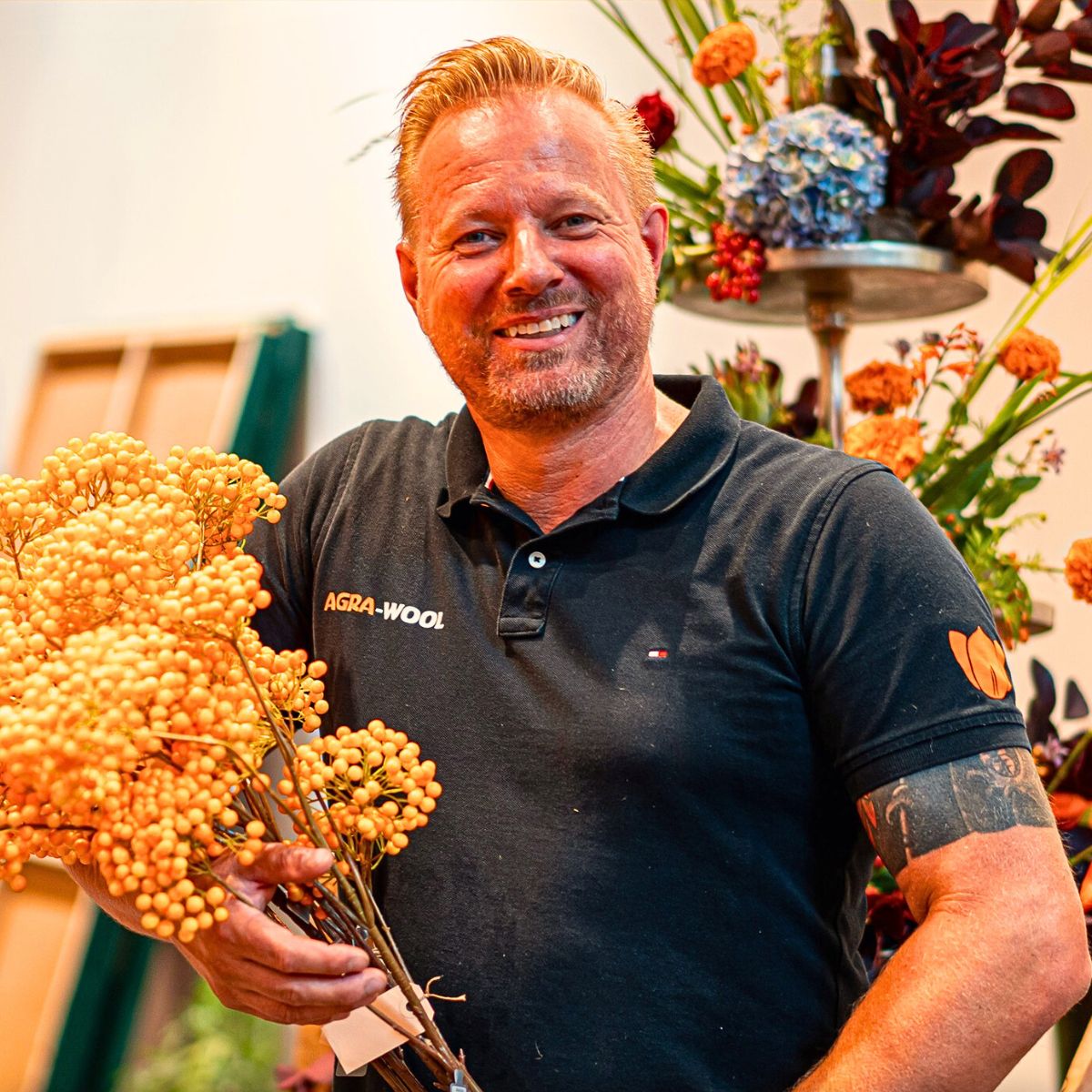Sido Fokkema Sideau® Block From Agra Wool Presents a Sustainable and Eco-Friendly Alternative for Floristry
