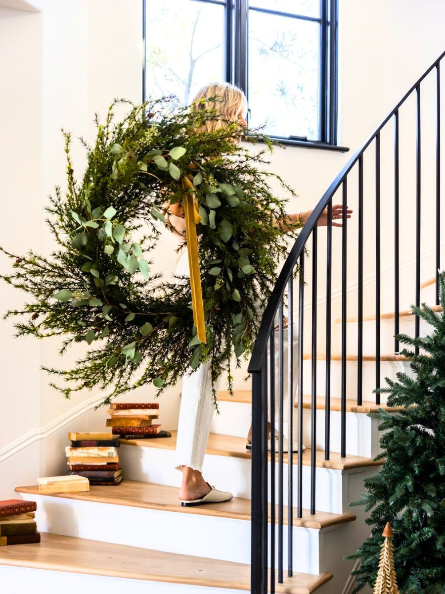 Wreaths made with eucalyptus pine and juniper Wreaths made with eucalyptus pine and juniper